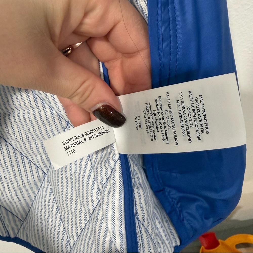 Polo Golf Ralph Lauren Spring Blue Heritage Quilted Vest L - Picture 7 of 9